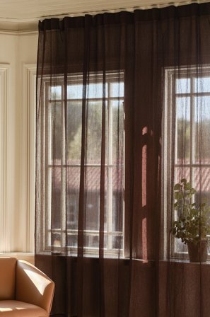 Jotex - Gardin Med Multifunksjonsbånd 1-lengde Ekstra Bred Brun - CAISA - Kjøp Multifunksjonsgardiner hos Jotex