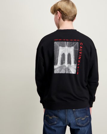 Calvin Klein BRIDGE OVERSIZE CN Schwarz Pullover Jungen - Kids Brand Store
