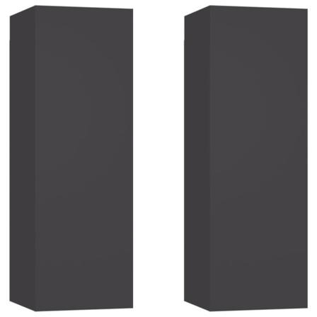 Vidaxl Tv-skåp 2 St Grå 30,5x30x90 Cm Konstruerat Trä Grå