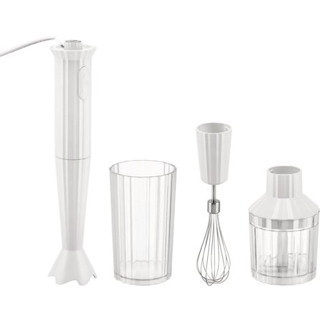 Alessi MDL10S Plissé stavmixerset, vit | Köksmaskiner > Stavmixer | Bagaren och Kocken