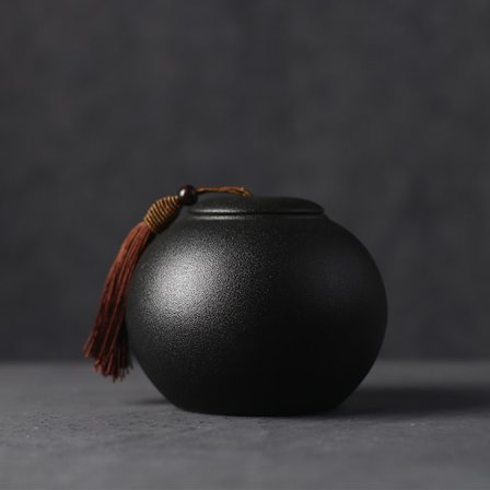 Svart Keramisk Askaurna Förseglad Kremering Begravning Aska Minnessak Litet Djur Husdjur Hund Katt Minnesmärke Lämplig Eldstäder Begravning S