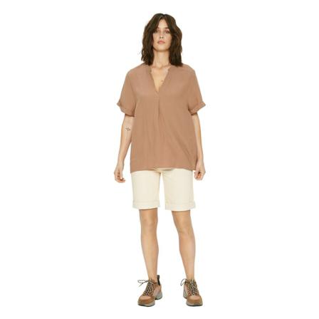 Saint Tropez, Agnessz SS Top Brązowy, Kobieta, Rozmiar: M
