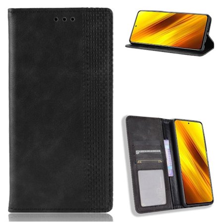 Bofink Vintage Xiaomi Poco X3 / X3 Nfc Læder Etui - Sort