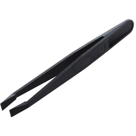 Svart Plast Håndverktøy Pinsett Flat Tupp Antistatisk