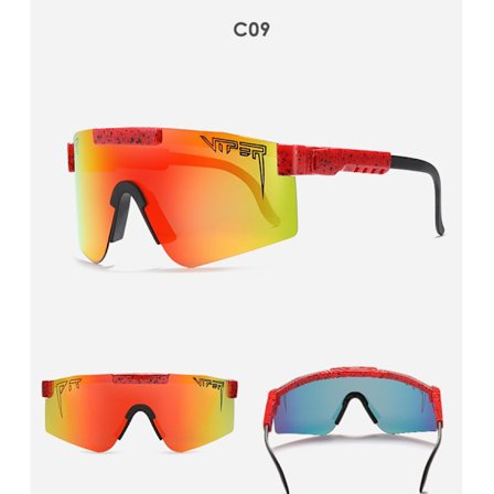 Cykelglasögon Galvaniserad Sport Populära Utomhusglasögon TR90 Stor Ram