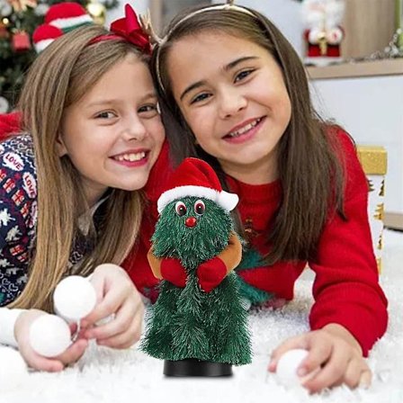 Elektrisk roterende dansende syngende juletre Søt morsom nisse juletre dukke leketøy pynt dekorasjon julegave