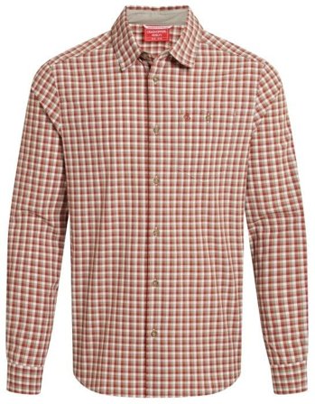 Craghoppers M's NosiLife Nuoro Check Long Sleeved Shirt Red Beach Check