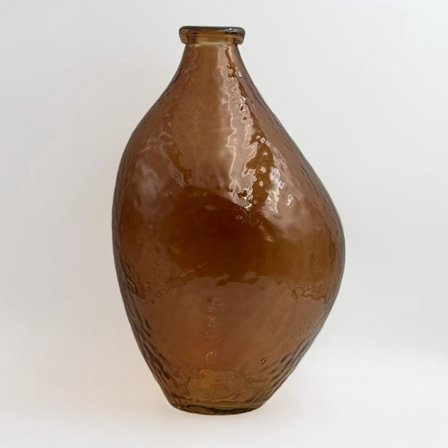 Glasvase, Karamel, 22x22x35,5 cm