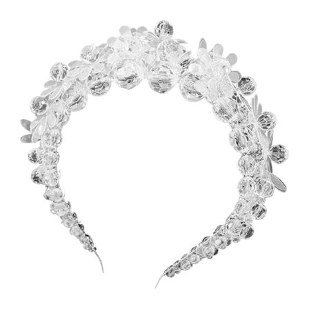 Hodebånd med perler for håndlagde kvinner Bredt hodeplagg Hårbånd Hårtilbehør