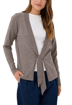 Saint Tropez MilaSZ Tie Cardigan Tröjor Dam Grå S