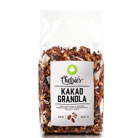 Chelsie s Organic Gourmet Prod Granola Kakao 400 g