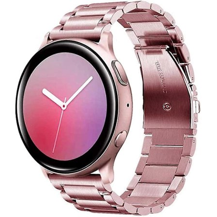 Valkit Kompatibel med Galaxy Watch 3 41mm/Galaxy Watch 4 Armband, 20mm Massivt Rostfritt Stål Armband för Kvinnor Män Länkad Rem för Samsung Galaxy 