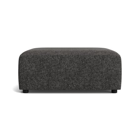Como Pouf Hocker im eleganten Design, passend zur Como-Serie, Farbe Genesis Anthrazit, moderner Polsterhocker für Wohnzimmer, Größe 42cm.