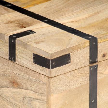 Vidaxl Kista 90x40x40 Cm Massivt Mangoträ Brun