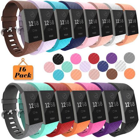 Passer til Fitbit Charge 4 / Fitbit Charge 3 / Charge 3 SE udskiftningsrem, smartwatch rem (Sort-S)