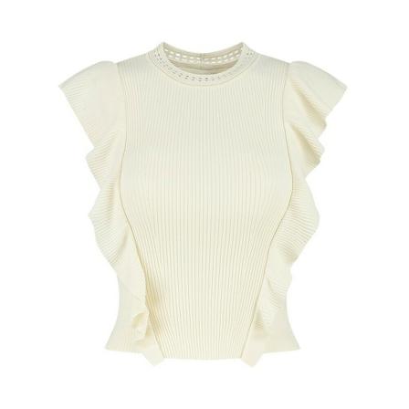 Nikkie Josie Top , Beige , Dames , Maat: L