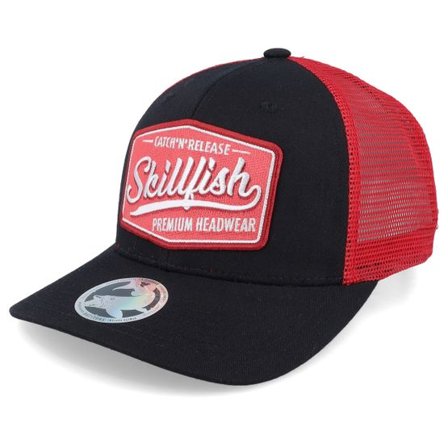Skillfish - Svart trucker Keps - Premium Fishing Black/Infrared Trucker @ Hatstore