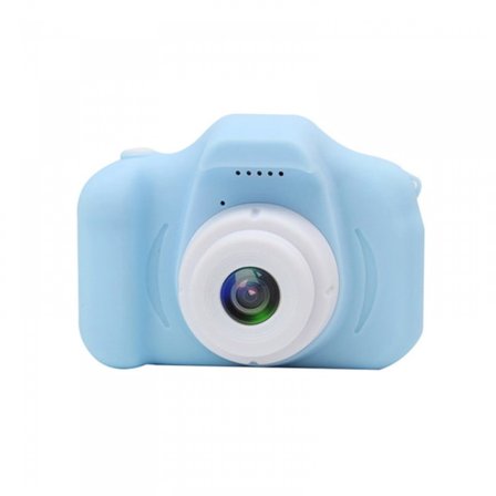 Legetøj til piger på 4-9 år, kompakt børnekamera til små børnehænder, jævnt formet kamera til småbørn, med 16 GB hukommelseskort, blåt