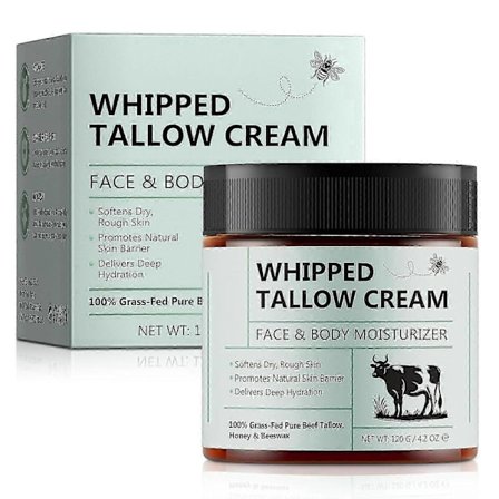 Högkvalitativ 1-3x Gräsbetesbaserad Talg Hudvårdskräm 120g - Återfuktande Ansikts- & Kroppsbalm, Gräsbetesbaserad Nöttalg Balm Anti-Aging Hudvårdskit