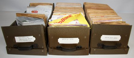 Danmark - Samling i 3 kartotekskasser - Stemplet