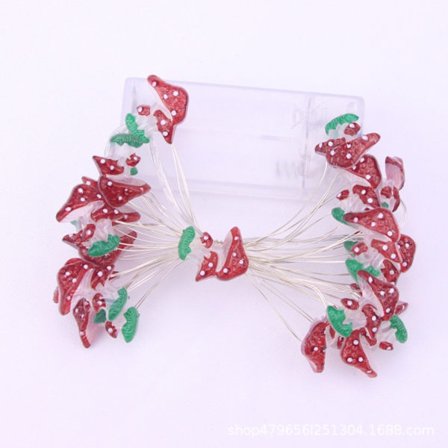 3D Mushroom Lamp String lamput Mushroom 2M 20LED-AKKU 2M