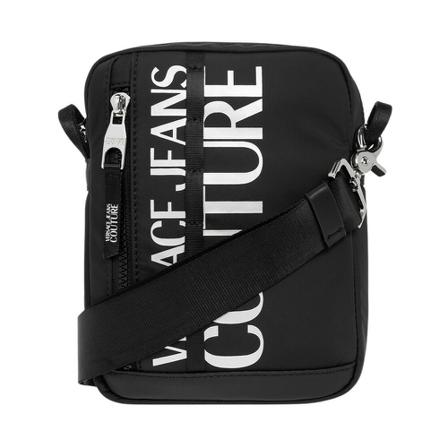 Versace Jeans Couture, Shoulder bag with logo Zwart, Heren, Maat:ONE Size,print