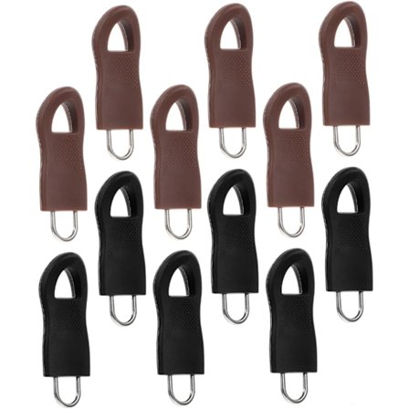 12 stk. Avtakbar Glidelåshode Kiking Zip Tag for Klestilbehør DIY Glidelåshoder
