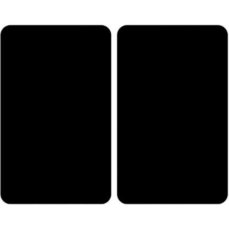 Spishälls Skydd, Glas Spishällsskydd, Set med 2, Härdat Glas, 30x52 cm, Svart