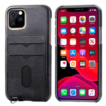 Etui med kortholder - iPhone 11 Pro Max Svart