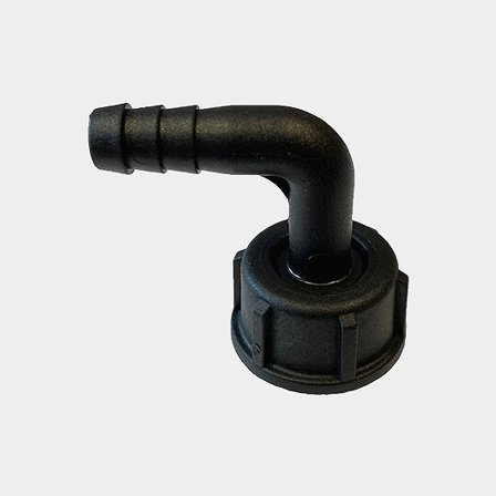 Złączka do zbiorników Nuova Rade Diablo Easy Switch, 90°, 1/2", Ø11 mm, czarna, plastik - Jachtowa