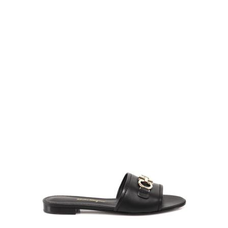 Salvatore Ferragamo Rhodos DIA , Zwart , Dames , Maat: 38 EU Pantoffels