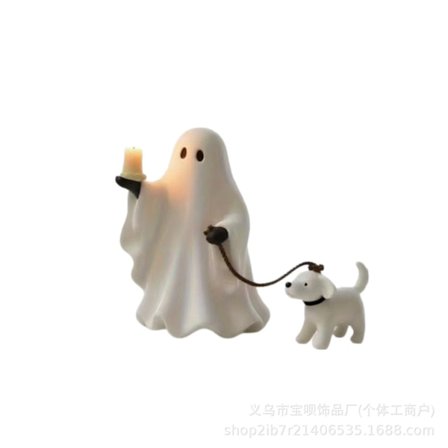 Kreativ harpikshåndværk Halloween dekoration toilet læsende lille spøgelse sød tegneserie kreativ skrivebordsdekoration