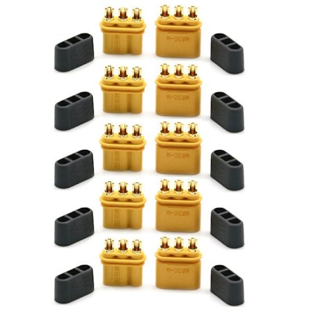 Amass 5 Par Mr30 Han- og Hun-stik med Slange til RC Lipo Batteri RC Multicopter Flyvemaskine