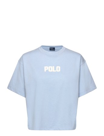 Polo Ralph Lauren Logo Cotton Jersey Crewneck Tee - Blue - XL