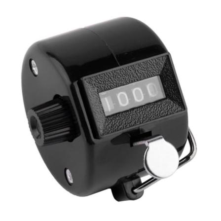 Käsilaskin nelinumeroisella laskentajärjestelmällä, musta