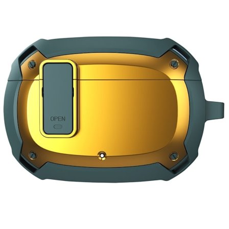 Designfodral med snäpplock för Beats Studio Buds - Guld / Grön