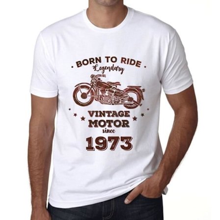 T-shirt herr Born To Ride A Legendary Motor Since 1973 – Born To Ride Legendary Motor Since 1973 – 50 Years Gift T-shirt