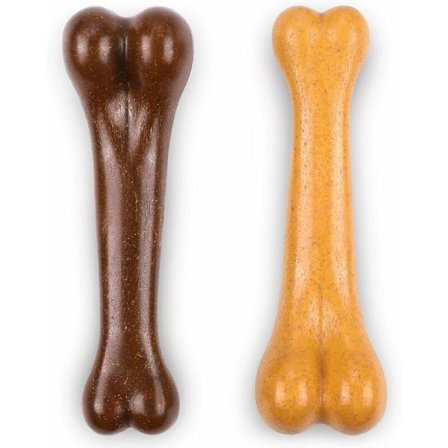 Uforgængelig Hundelegetøj, Tyggeben til Hunde, Hundelegetøj Let Okse- og Bacon-Smag til Store og Mellemstore Hunde Tandpleje Tandrensning Pakke med 2,