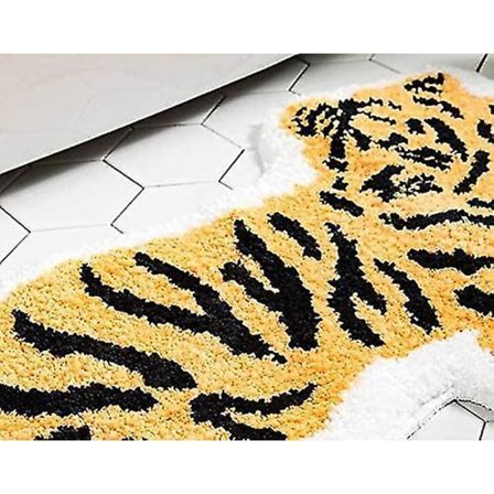 Tflycq Söt Mjuk Tigerformade Djur Badmatta Area Matta För Sovrum Badrum Kök Golv Vattenabsorption Halkfri Liten Matta Dörrmatta Barnrum