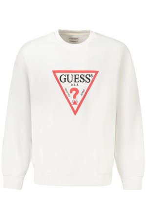 Guess Jeans Felpa Senza Zip Uomo Bianco