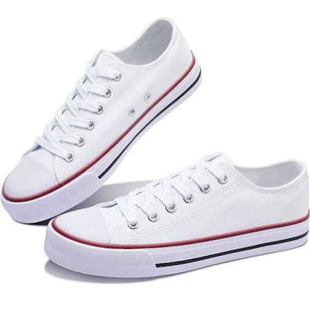 Dame Canvas Mode Sneakers Søde Lave Sko Komfortable Canvas Gåsko Til Damer