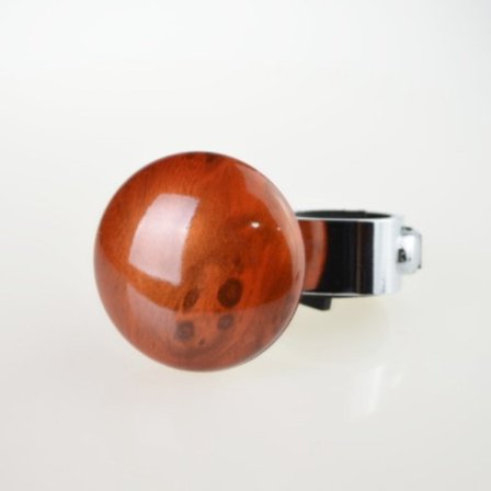 Rattet drejeknap, ekstra kugleknap til ratkontrol, håndtagsknap, drejeknapsklemme til nem køretøjshåndtering (træ)