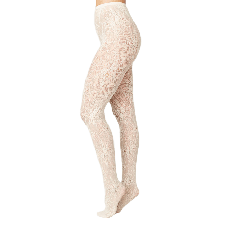 Swedish Stockings Rosa Lace Tights Strumpbyxor Dam Vit S