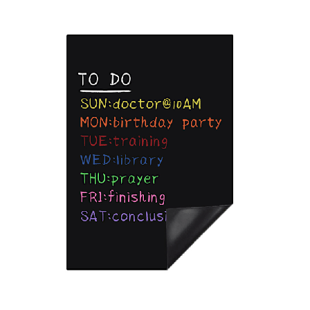 1 x Magnetisk køleskabsopslagstavle 43 x 28 cm - Let at rengøre magnetisk sl