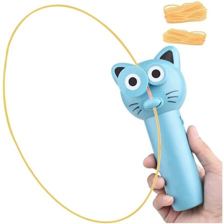 Kastleksak för husdjur, handhållen med 1,5 m rep, blå