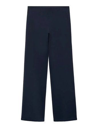 Straight-Fit Trousers With Elastic Waist Navy Mango
