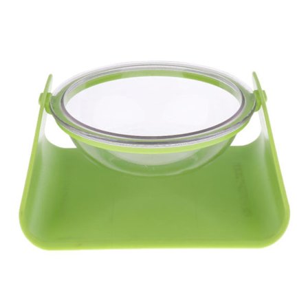 Justerbar husdjursmatare katt vattenskål matskål behållare grön