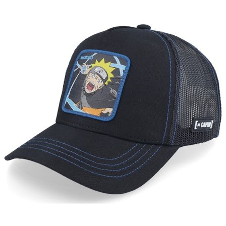 Capslab - Zwart trucker Cap - Naruto Black Trucker @ Hatstore
