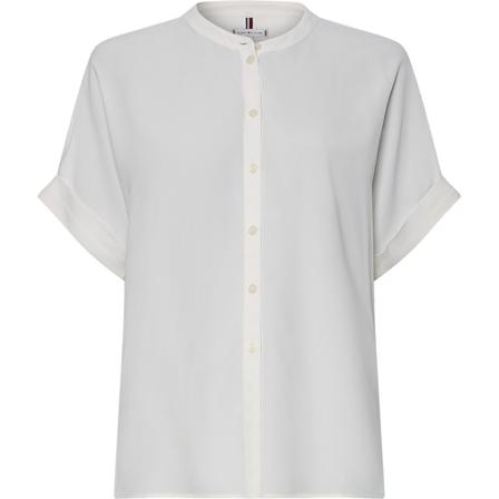 Tommy Hilfiger Viscose Crepe Bluse Hvid, Dame