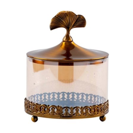 Lyxig smyckeskrin i glas för godis, förvaringsburk för kaffebönor, kakor, fest